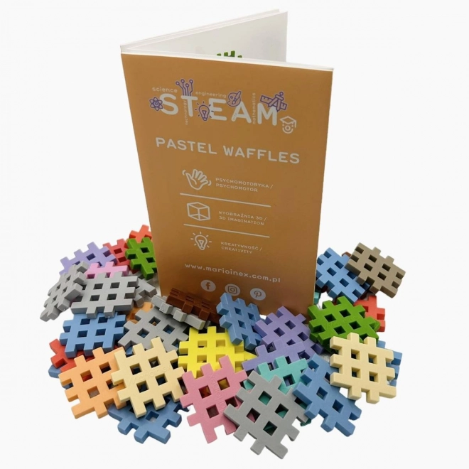 Konstrukcijske kocke Waffle mini pastel 500 komada