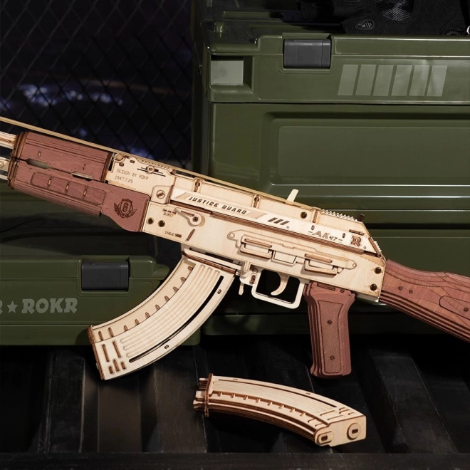 RoboTime 3D Drvene mehaničke slagalice Napadačka puška AK-47
