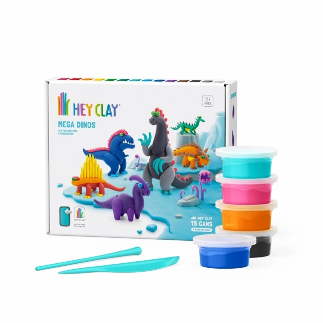 Plastična masa Hey Clay Mega Dinosaurs set