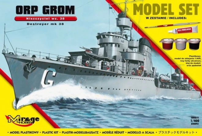 Model poljskog razarača torpedinaca ORP Grom wz.38