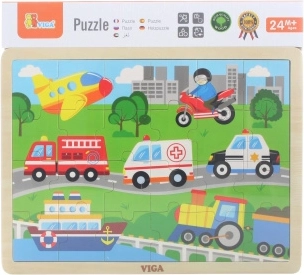 Drvene puzzle prijevoz 24 dijelova