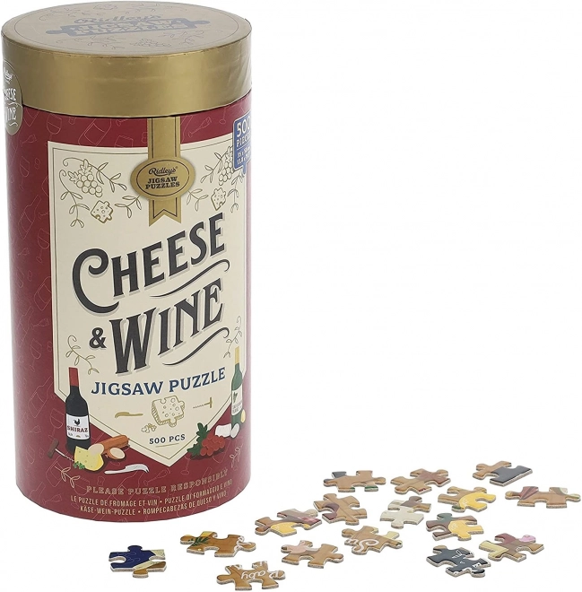 Ridley's Games Puzzle za ljubitelje sireva i vina 500 komada