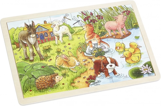 Drvene puzzle Mladi na farmi 24 dijelova