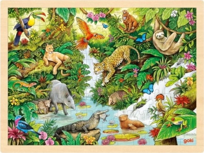 Goki drvene puzzle džungla 96 dijelova
