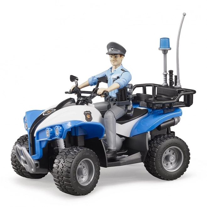 Bruder Bworld policijska plava četverokolica s figuricom