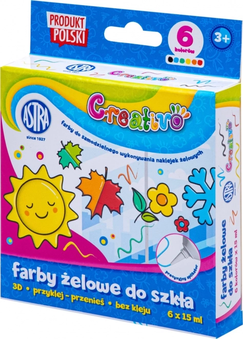 ASTRA CREATIVO gel boje za staklo 6×15 ml