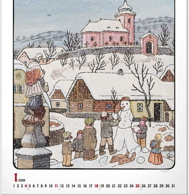 zidni kalendar Josef Lada 2026