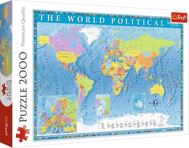 Puzzle od 2000 dijelova – politička karta svijeta