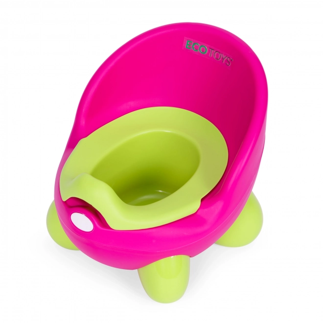 Dječji noćnik s ergonomskom potporom ECOTOYS ružičasto-zelene boje