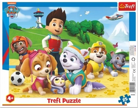 Okvirna slagalica 25 dijelova PAW PATROL Na tragu