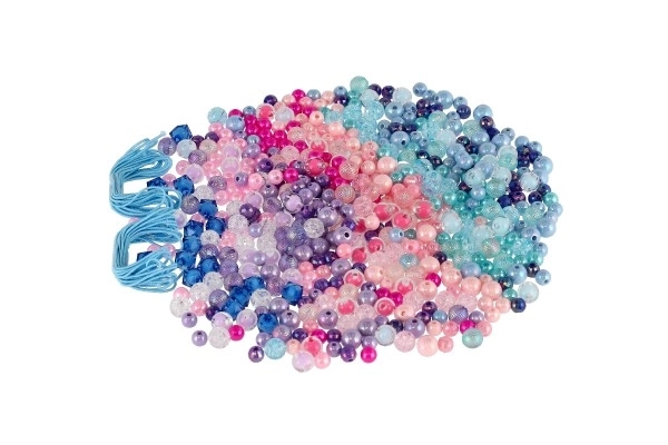 Plastične perlice u boji s uzicom u plastičnoj kutiji 20x16,5cm