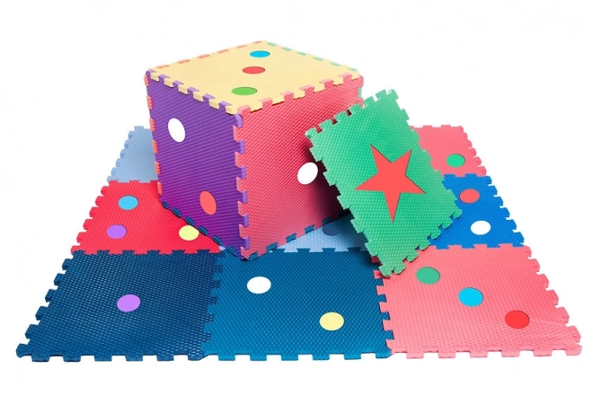 Šarene pjenaste puzzle s točkicama za učenje brojenja - 16 komada