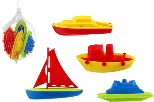 set za kupanje brodići, 4 kom plastika u mrežici