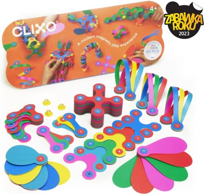 Clixo Super Rainbow magnetski konstruktor 60 komada