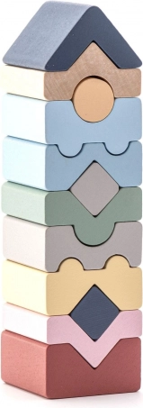Cubika pastelni toranj XI – drvena slagalica 12 dijelova