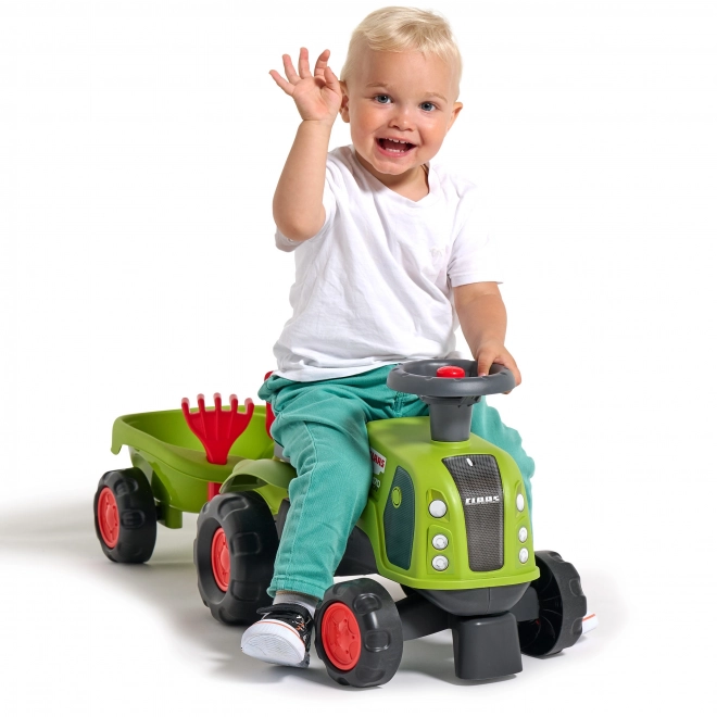 Dječji traktor Falk Claas 470 Arion zeleni s prikolicom i setom za pijesak