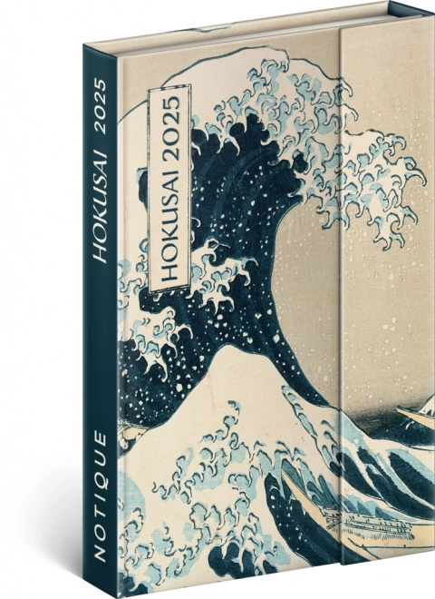 NOTIQUE Tjedni magnetski dnevnik Katsushika Hokusai 2025, 11 x 16 cm