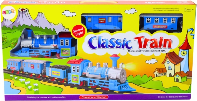 Set parne lokomotive s efektima svjetla i zvuka te tračnicama