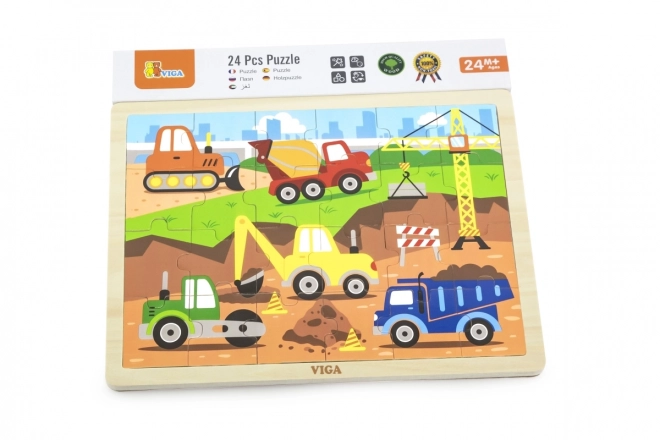 Drvene puzzle 24 dijelova - građevina