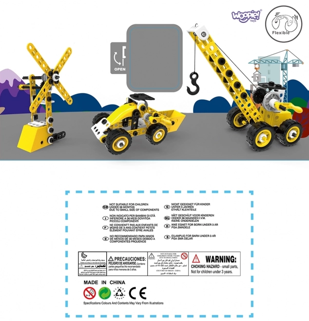 Woopie Građevinska Vozila 8u1 Konstruktivni Set Kockice