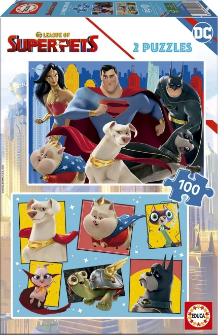 Educa puzzle DC Liga superljubimaca 2×100 dijelova