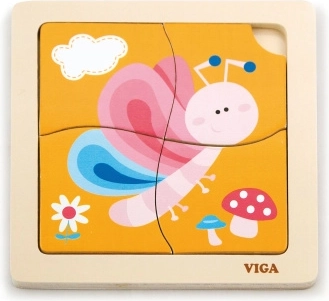 Drvene puzzle leptir 4 dijela VIGA