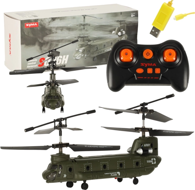 RC helikopter SYMA S026H-1 s Wi‑Fi i 2,4 GHz, crni/khaki