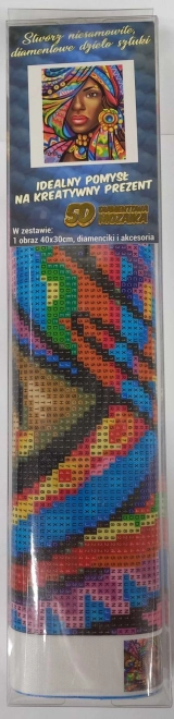 Dijamantno slikanje Afrikanka 30x40cm