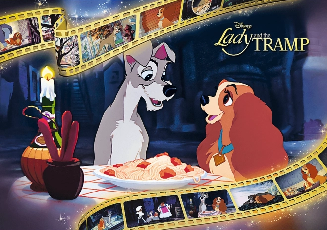 TREFL Puzzle Premium Plus Ikonični Trenuci: Damica i Skitnica 1000 dijelova
