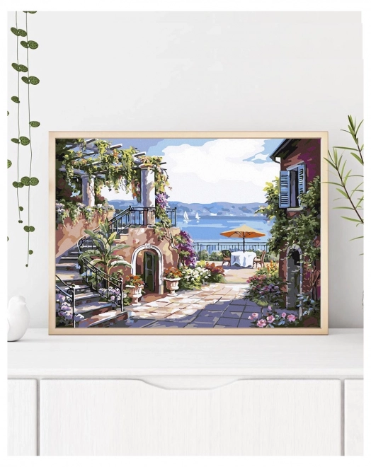 Slikanje po brojevima Toskanska terasa 40x50 platno + boje + kistovi