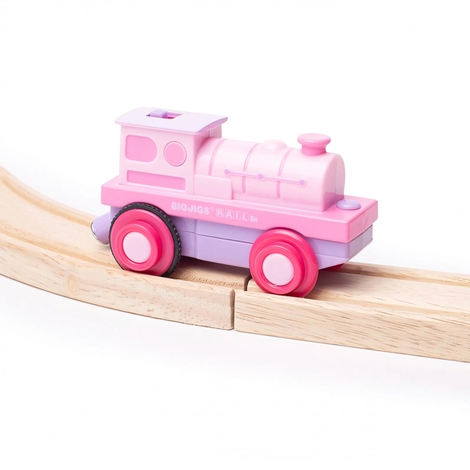 Bigjigs Rail Električna lokomotiva Jaka ružičasta