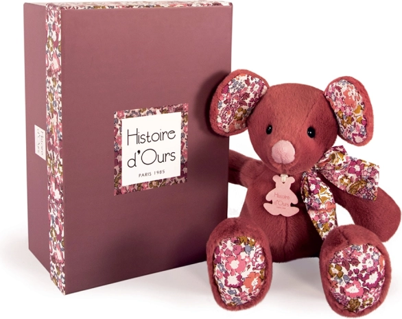 Plišana mišica tamnoružičasta 25 cm – Doudou Histoire d’Ours