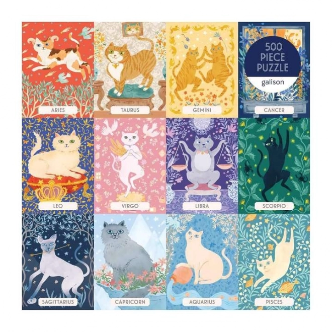 Puzzle Mačji zodijak 500 dijelova od Galisona