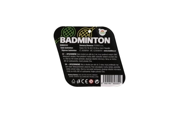 Dječji set za badminton metal/plastika s dva reketa i lopticom