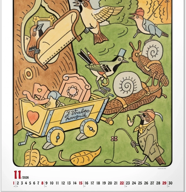 zidni kalendar Josef Lada 2026