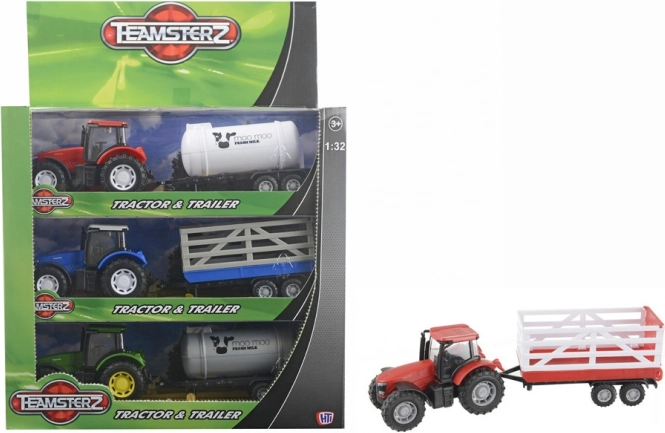 Teamsterz traktor s prikolicom s bočnim stranicama ili cisternom 1:32
