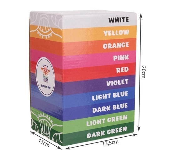 Šareni prah Holi - 10 x 100 g