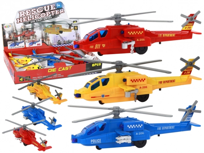 Aluminijski spasilački helikopter Powered Mix Sound Lights