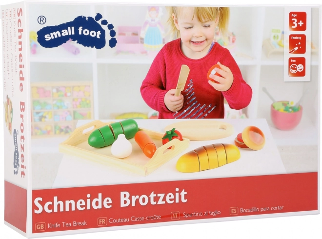 Small Foot drvena set za rezanje kruha