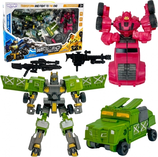 Woopie transformirajući roboti set 4u1 borbena vozila