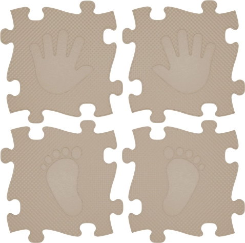 Ortopedska puzzle podloga za djecu - Ručice i nožice 16 kom - Bež