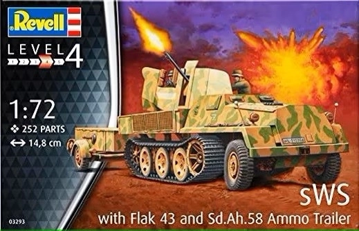 Plastični model SWS s Flak43 i SD AH58 Ammo prikolicom