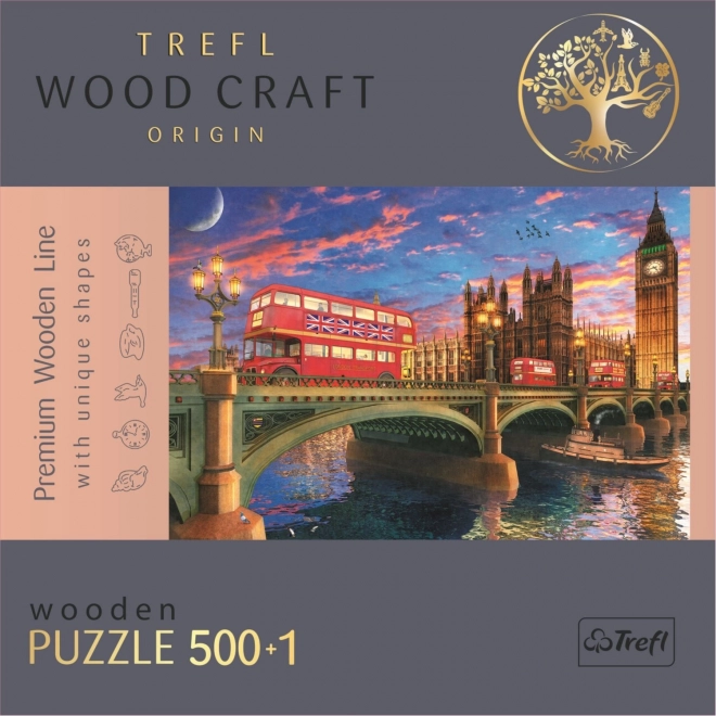 TREFL Wood Craft Origin puzzle Westminsterska palača s Big Benom 501 komad