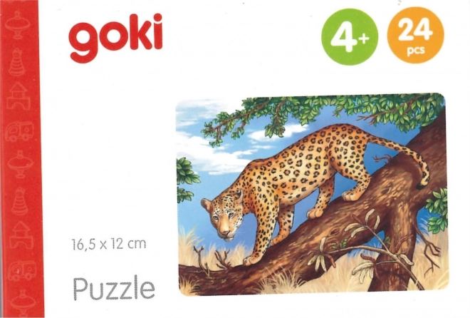 GOKI Drvene puzzle Afričke životinje: Jaguar 24 dijelova