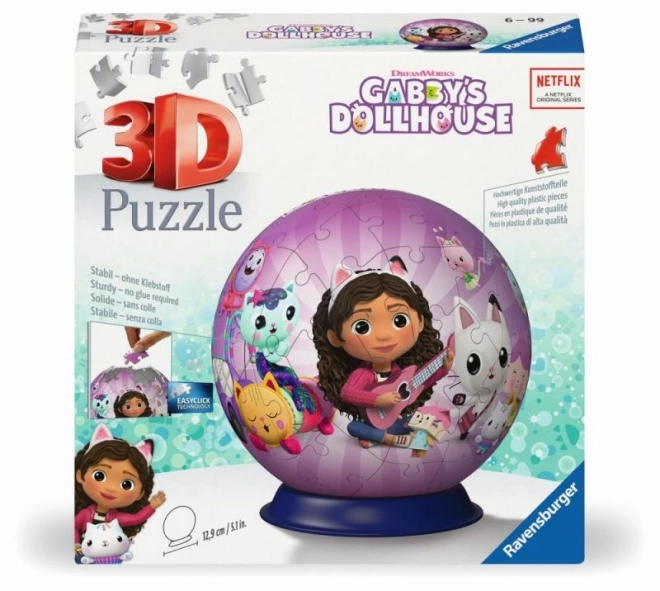 3D puzzleball Gabinin čarobni dom 72 dijelova
