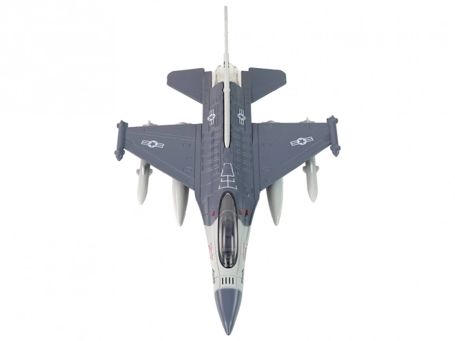 Avion s Frikcijskim Pogonom Svjetla Zvukovi 1:72 siva