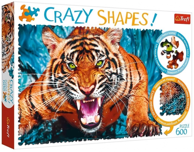 TREFL Crazy Shapes puzzle Tigarov napad 600 komada
