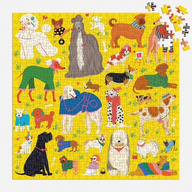 Galison Puzzle Šik psi 500 dijelova