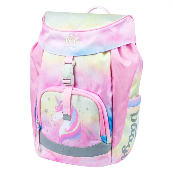 BAAGL Školski ruksak Airy Rainbow Unicorn