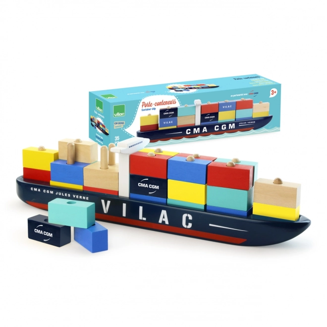 Vilac drvena slagalica kontejnerski brod CMA CGM Jules Verne